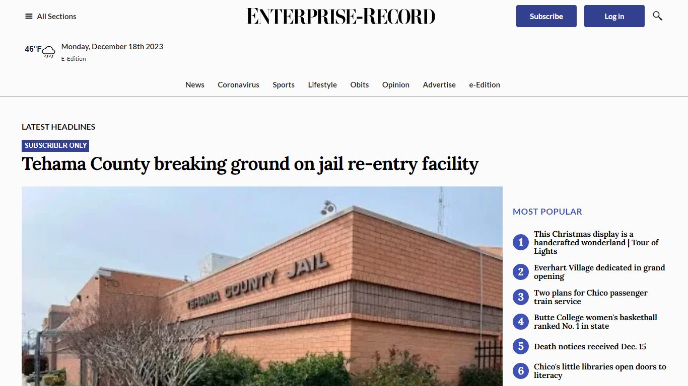 Tehama County breaking ground on jail re-entry facility